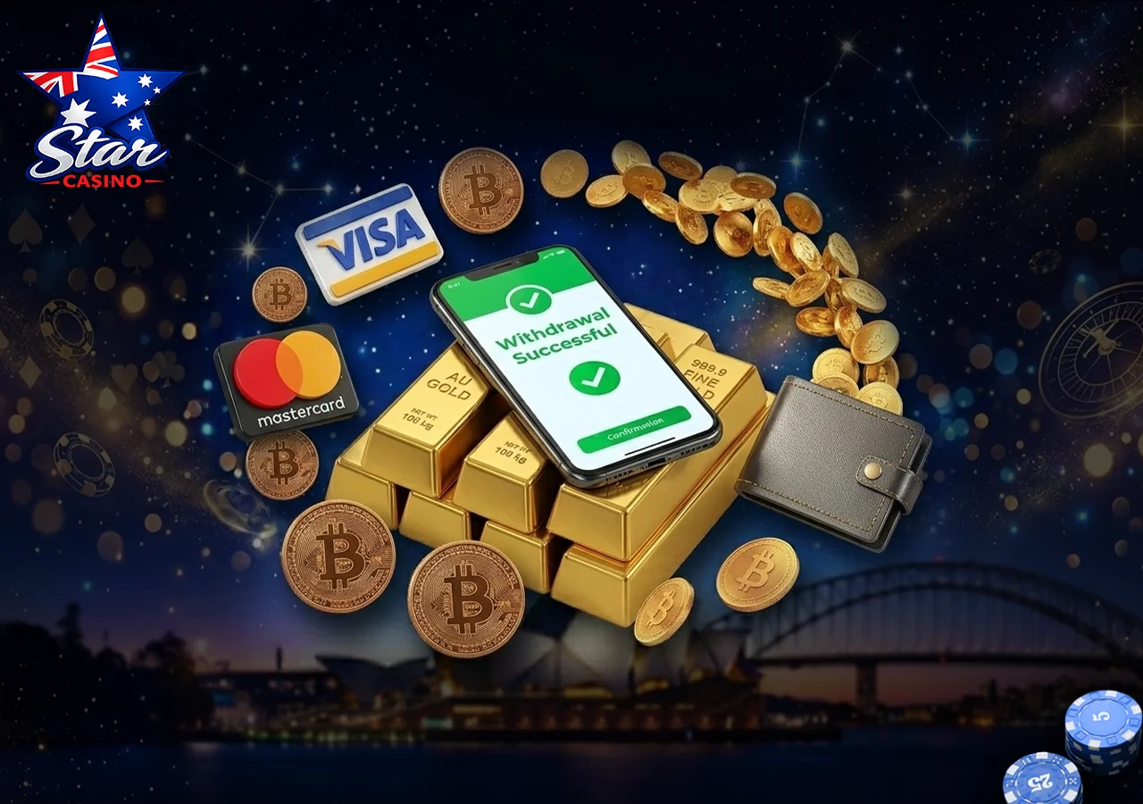 Digital payment icons including crypto and credit cards.